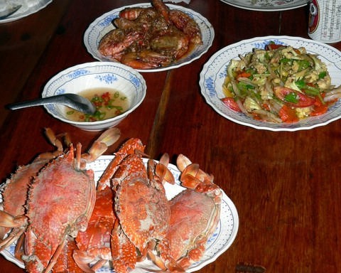 Seafood dinner, Koh Kut, Thailand © SW